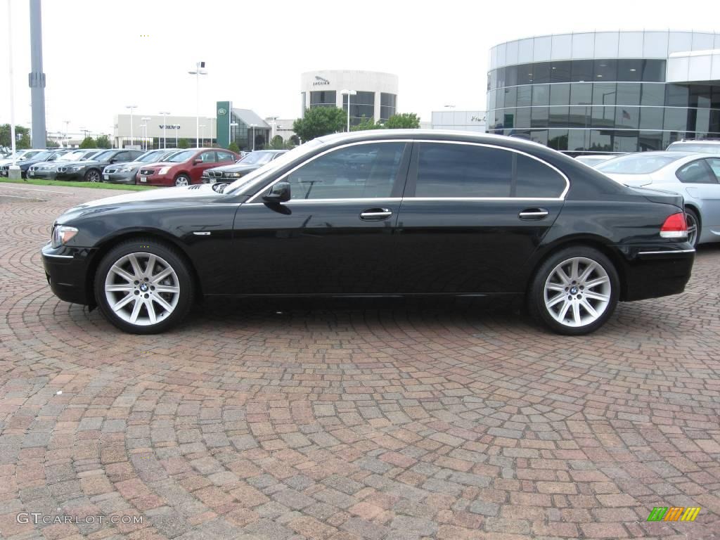 2006 7 Series 750Li Sedan - Jet Black / Dark Beige/Beige III photo #6