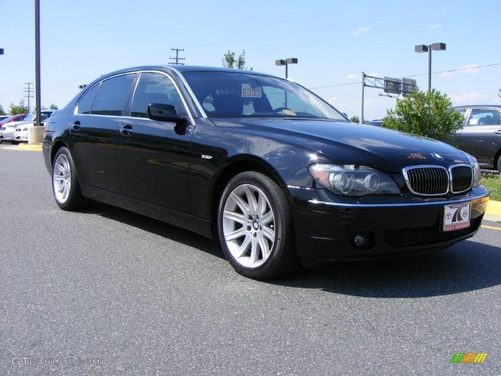 2006 7 Series 750Li Sedan - Jet Black / Black/Black photo #2