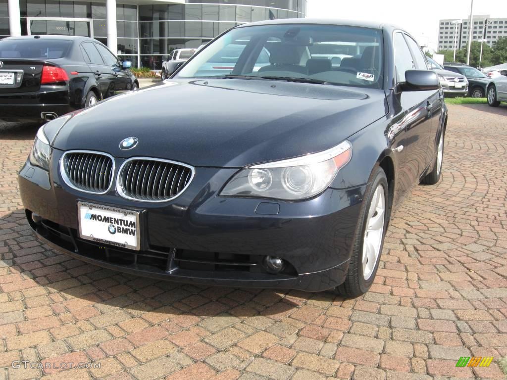 2007 5 Series 525i Sedan - Monaco Blue Metallic / Grey photo #4