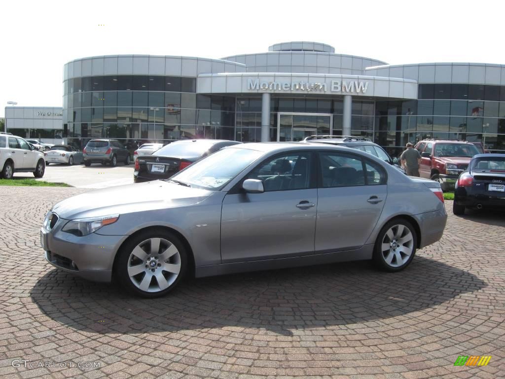 2007 5 Series 530i Sedan - Silver Grey Metallic / Black photo #1