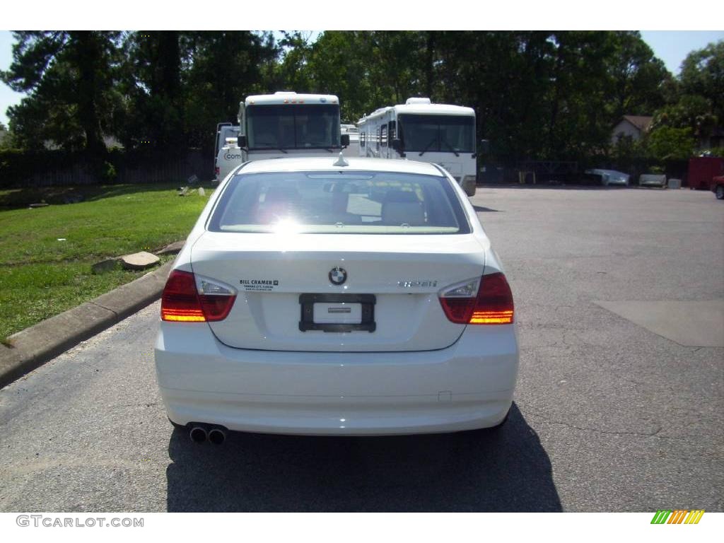 2008 3 Series 328i Sedan - Alpine White / Beige photo #4