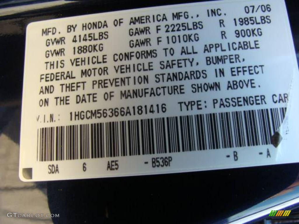 2006 Accord SE Sedan - Royal Blue Pearl / Gray photo #15