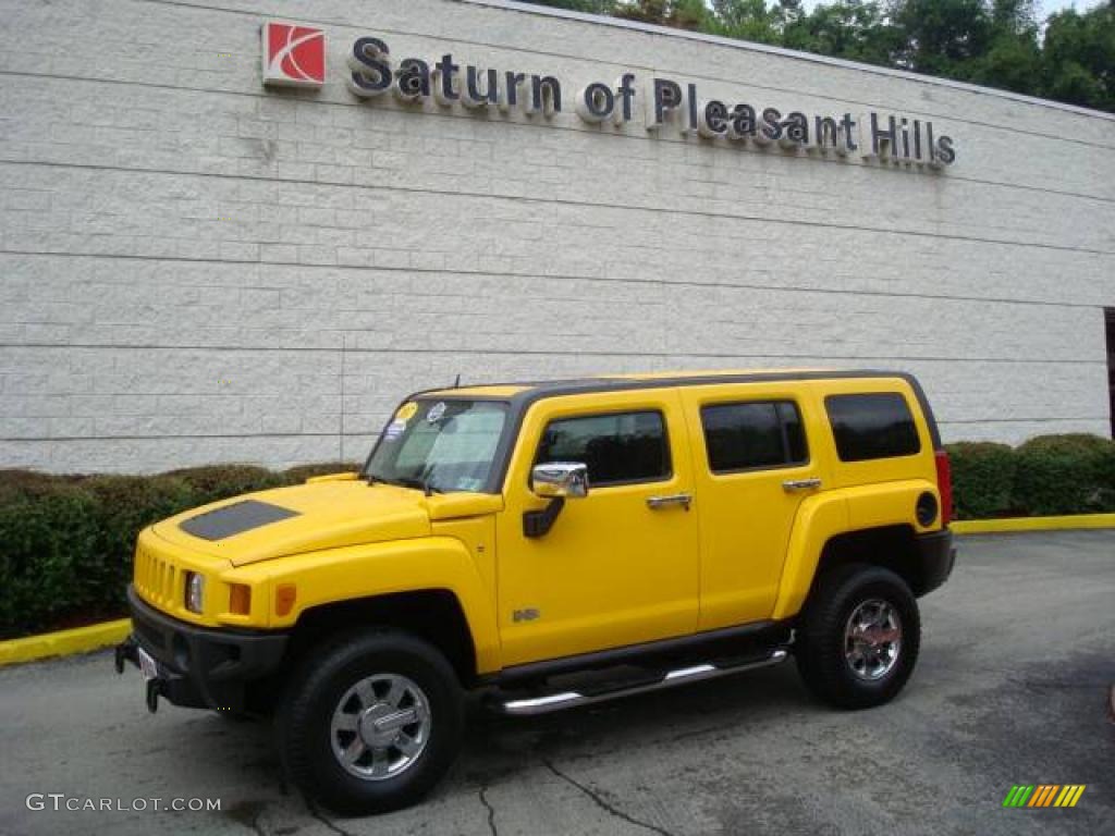 Yellow Hummer H3