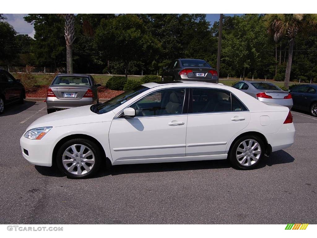 2006 Accord EX-L V6 Sedan - Taffeta White / Ivory photo #2