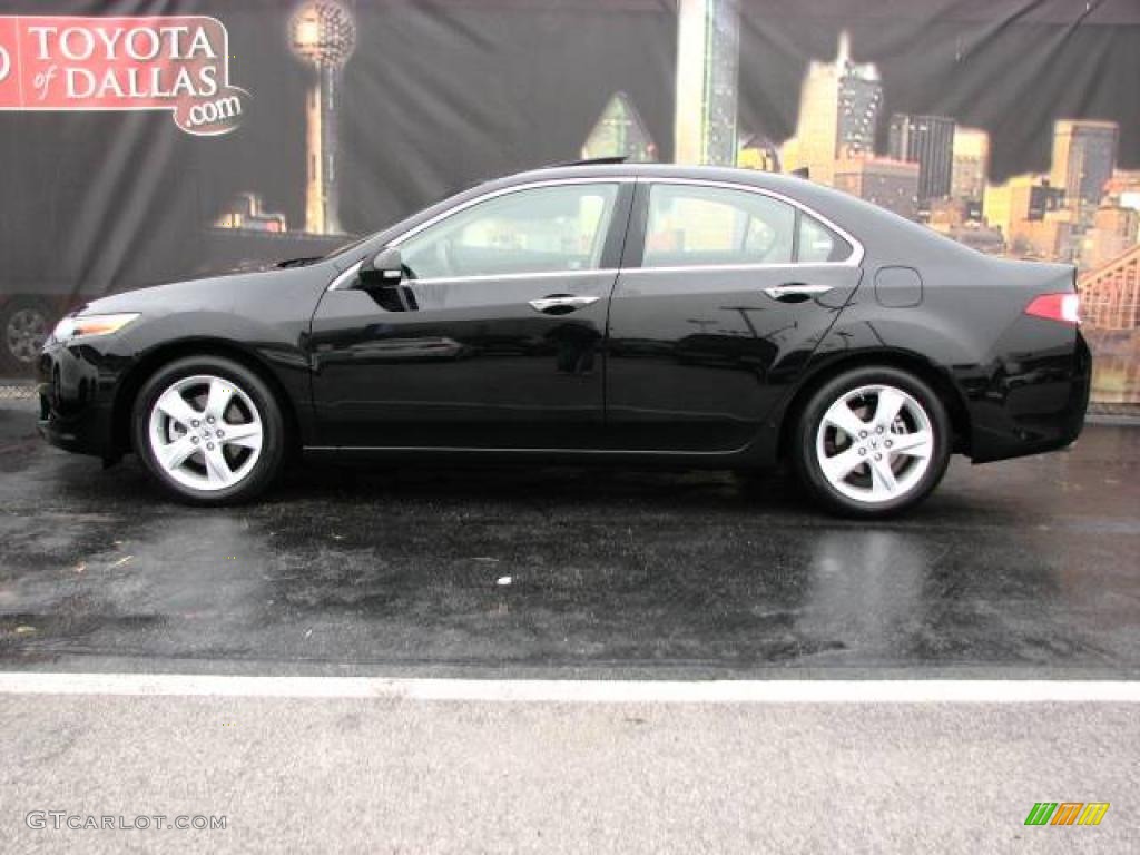 2009 TSX Sedan - Crystal Black Pearl / Parchment photo #1