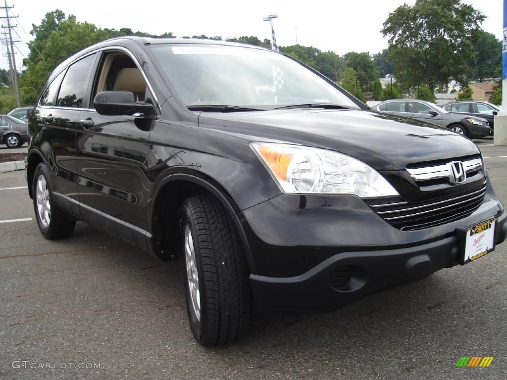 2007 CR-V EX 4WD - Nighthawk Black Pearl / Ivory photo #7