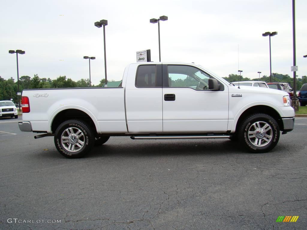 2006 F150 Lariat SuperCab 4x4 - Oxford White / Tan photo #2