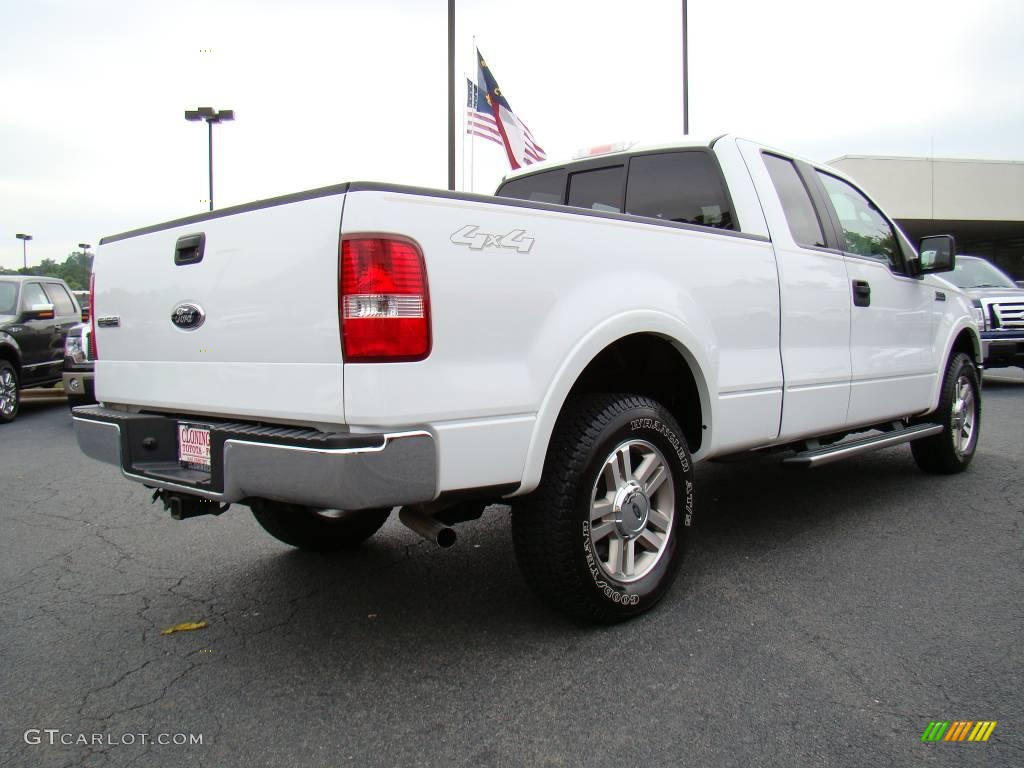 2006 F150 Lariat SuperCab 4x4 - Oxford White / Tan photo #3