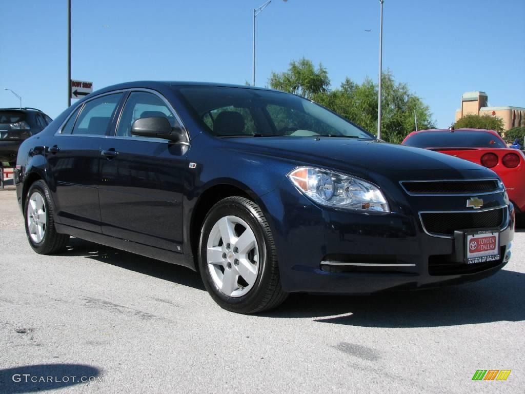 2008 Malibu LS Sedan - Imperial Blue Metallic / Titanium Gray photo #4