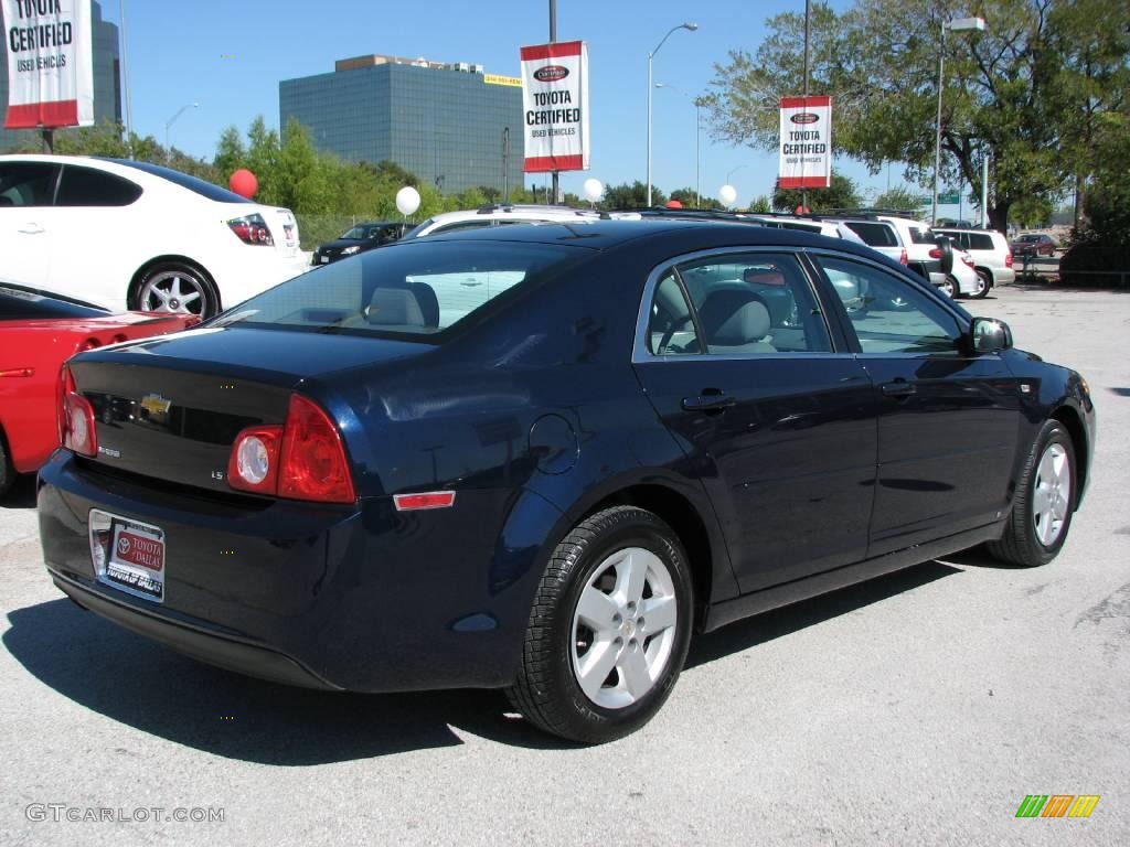 2008 Malibu LS Sedan - Imperial Blue Metallic / Titanium Gray photo #6