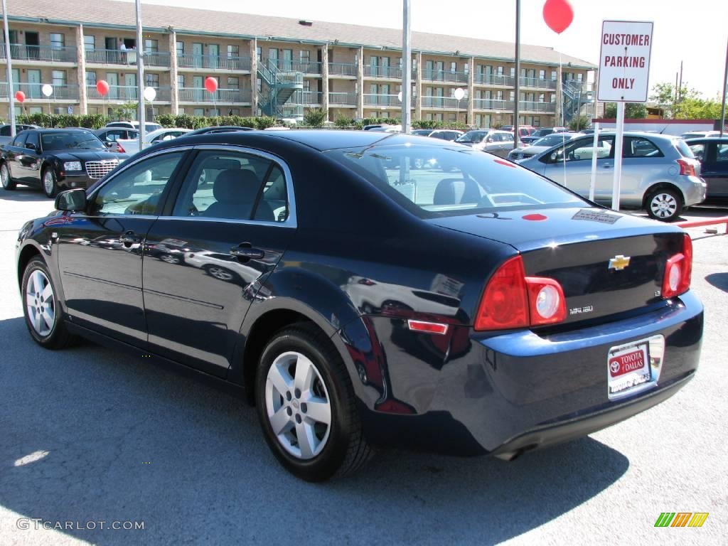 2008 Malibu LS Sedan - Imperial Blue Metallic / Titanium Gray photo #8