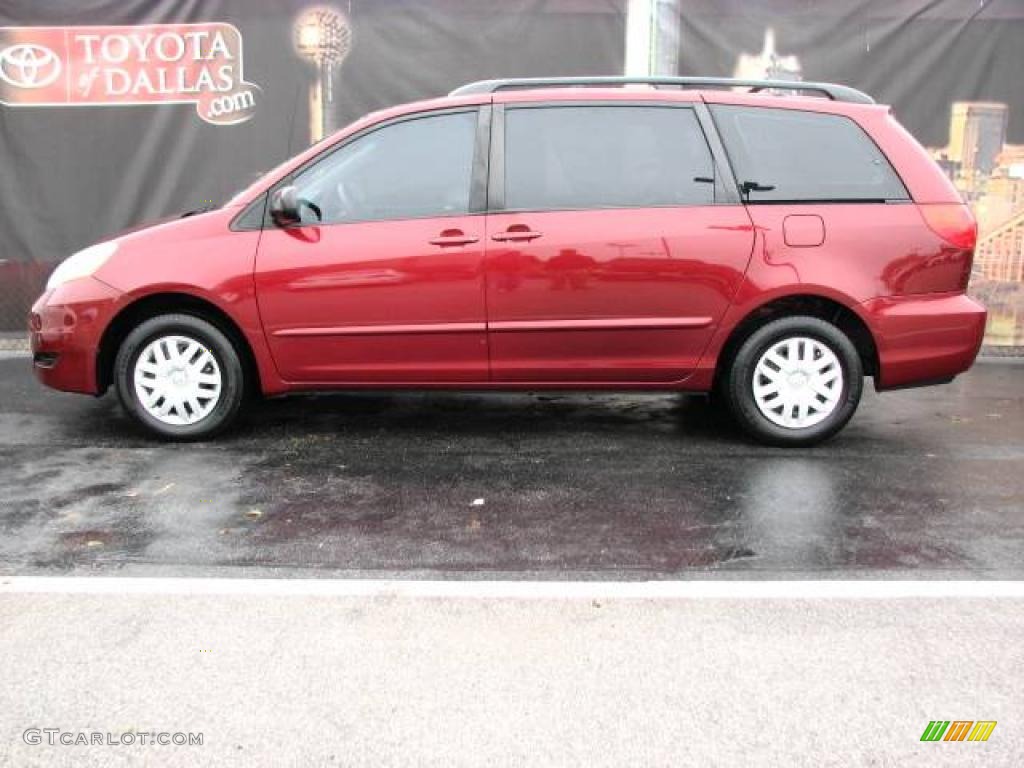 2006 Sienna CE - Salsa Red Pearl / Taupe photo #1