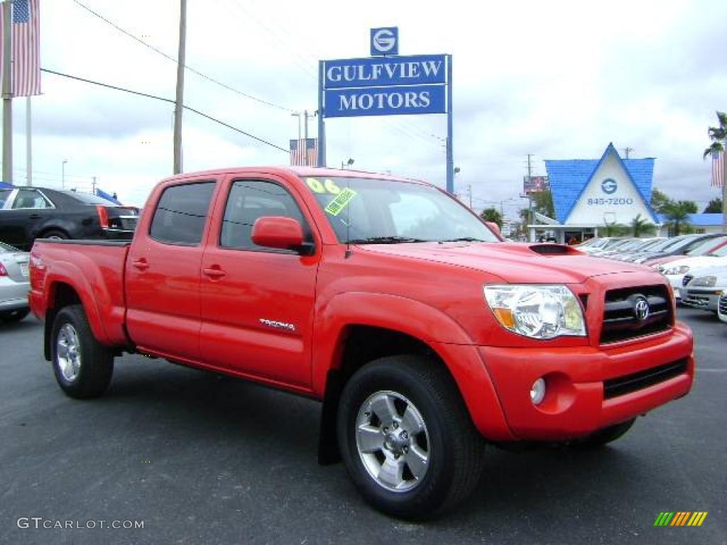 2006 Tacoma V6 PreRunner TRD Sport Double Cab - Radiant Red / Graphite Gray photo #1