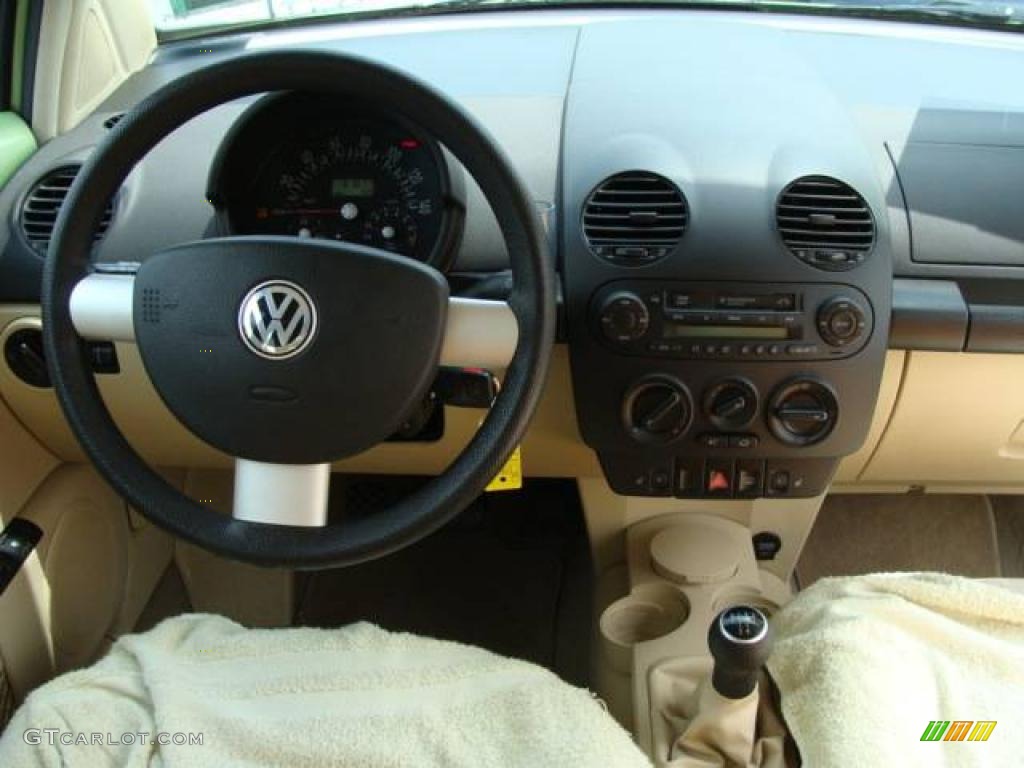 2001 New Beetle GLS Coupe - Cyber Green Metallic / Cream photo #7