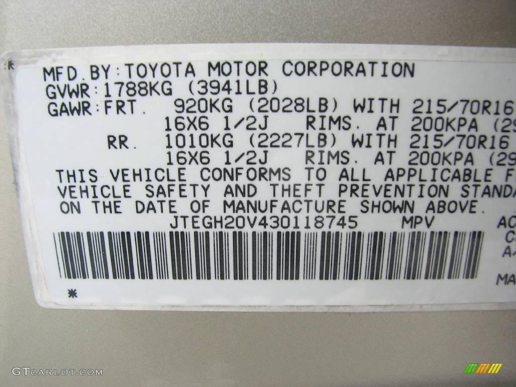 2003 RAV4  - Vintage Gold / Taupe photo #15