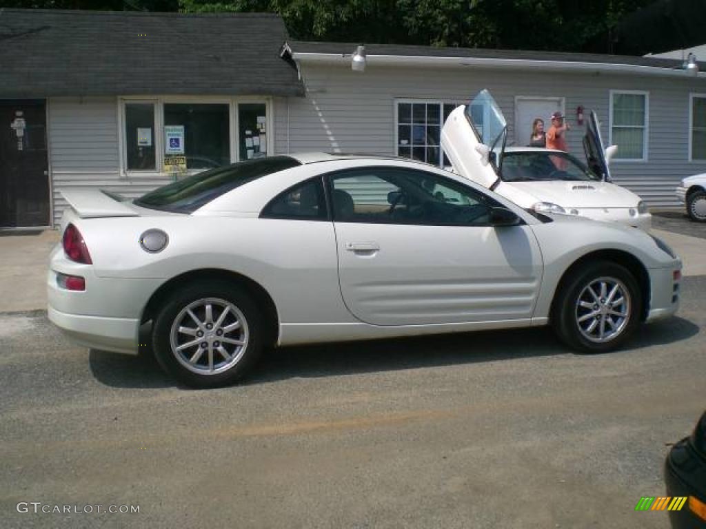 2001 Eclipse GS Coupe - Dover White Pearl / Beige photo #4