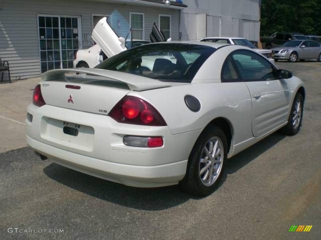 2001 Eclipse GS Coupe - Dover White Pearl / Beige photo #5