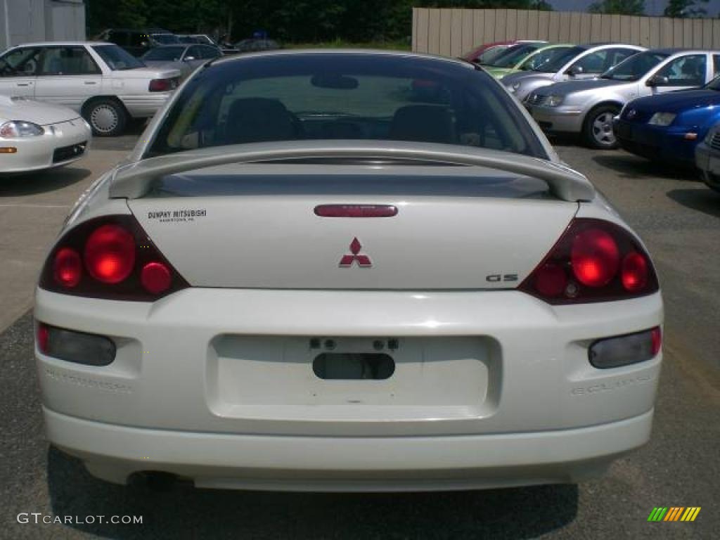 2001 Eclipse GS Coupe - Dover White Pearl / Beige photo #6