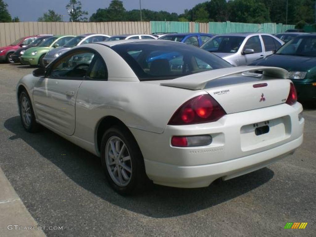 2001 Eclipse GS Coupe - Dover White Pearl / Beige photo #7