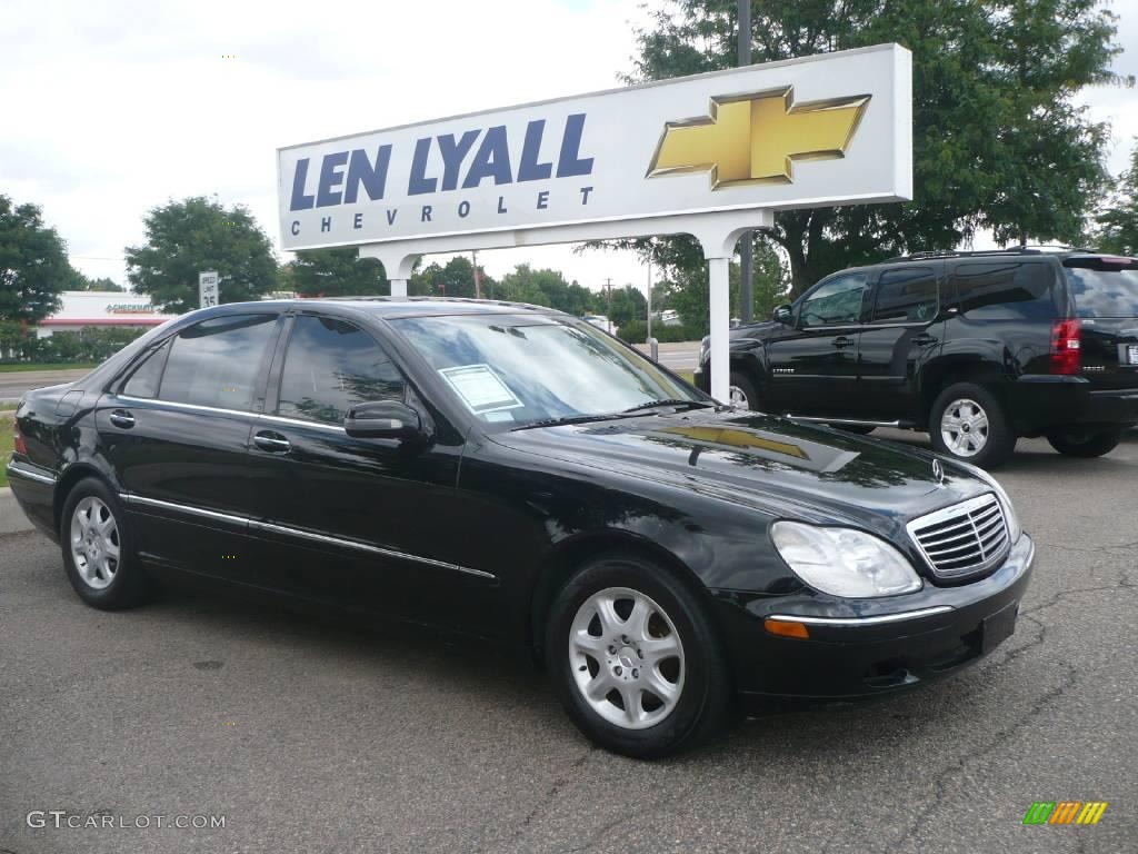 2000 S 500 Sedan - Black / Ash photo #1