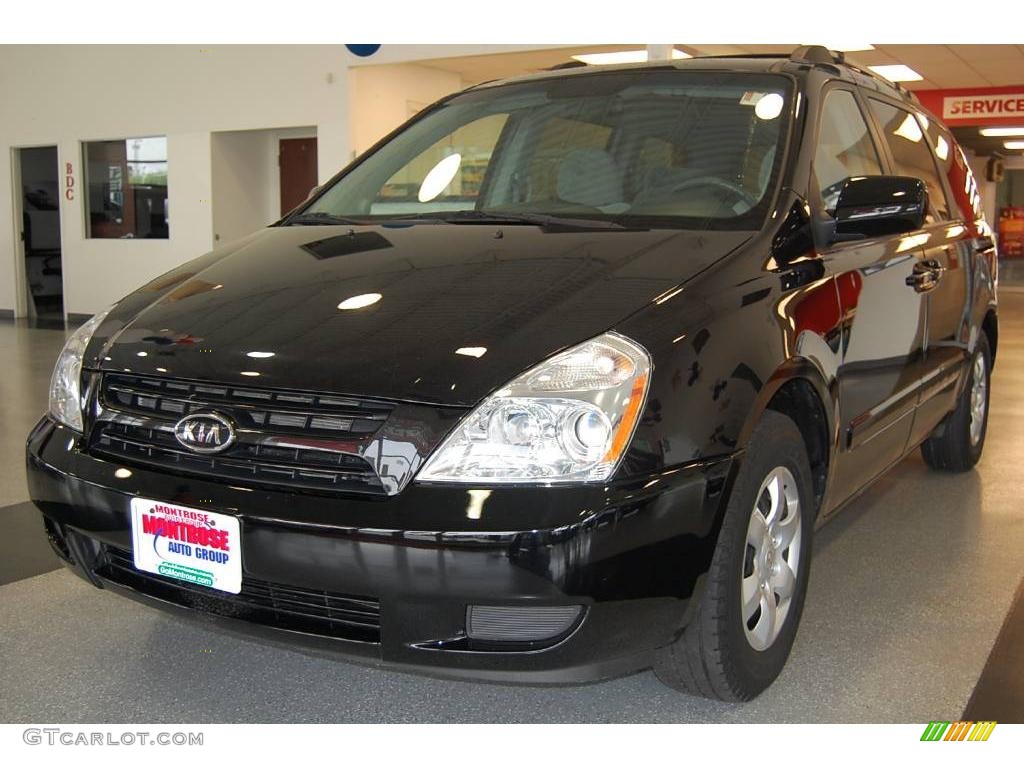 2007 Midnight Black Kia Sedona LX 14710185 Photo 2