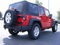 2009 Flame Red Jeep Wrangler Unlimited X  photo #3