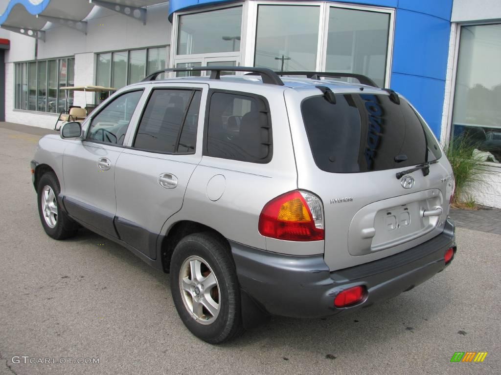 2004 Santa Fe GLS 4WD - Pewter / Gray photo #4