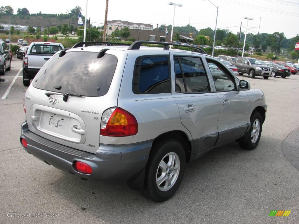 2004 Santa Fe GLS 4WD - Pewter / Gray photo #7