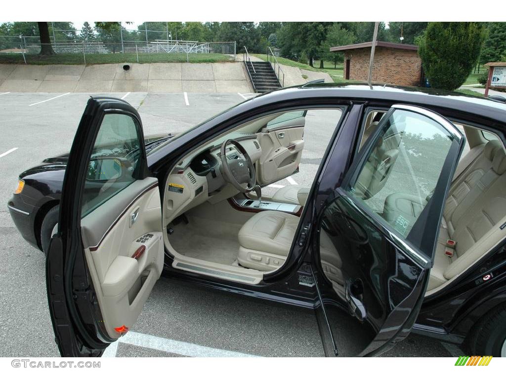 2007 Azera Limited - Aubergine Metallic / Beige photo #35