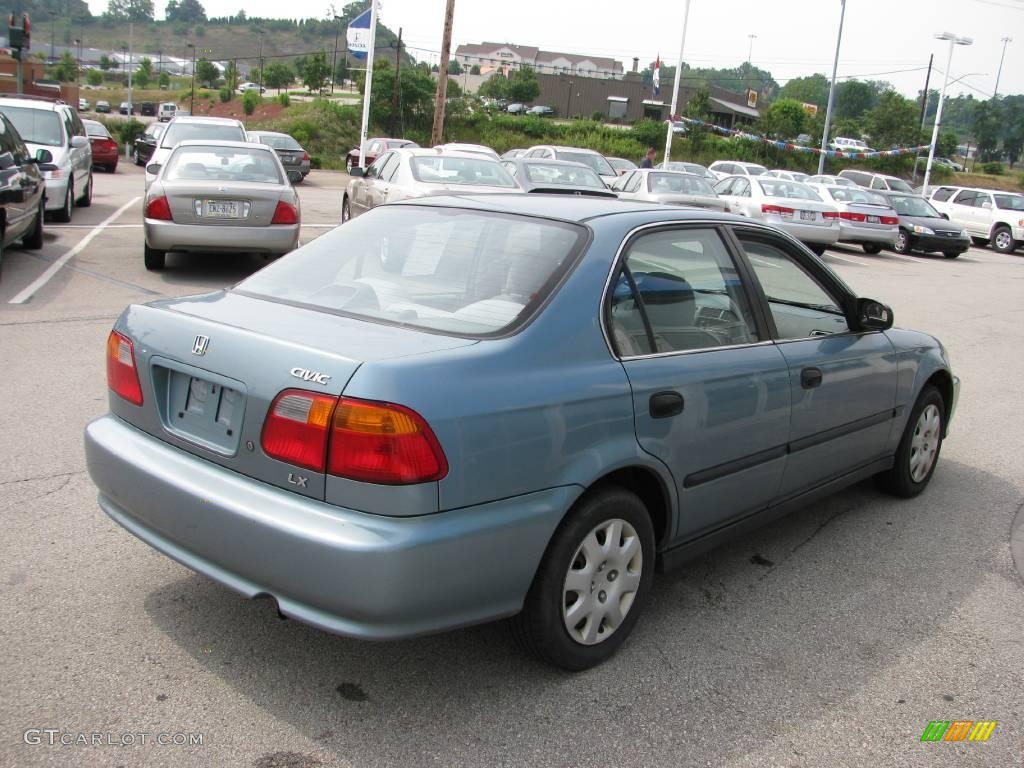 2000 Civic LX Sedan - Iced Teal Pearl / Gray photo #6