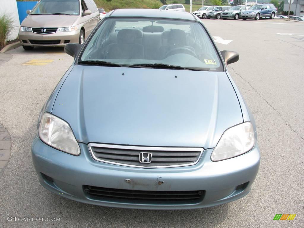 2000 Civic LX Sedan - Iced Teal Pearl / Gray photo #10