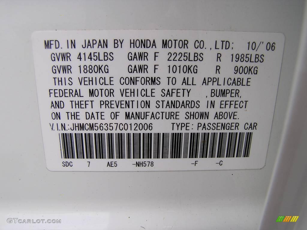 2007 Accord SE Sedan - Taffeta White / Ivory photo #21