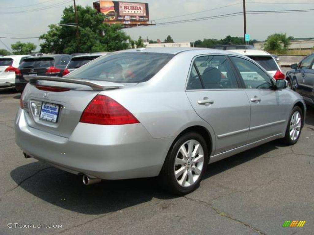 2007 Accord EX-L V6 Sedan - Alabaster Silver Metallic / Black photo #3