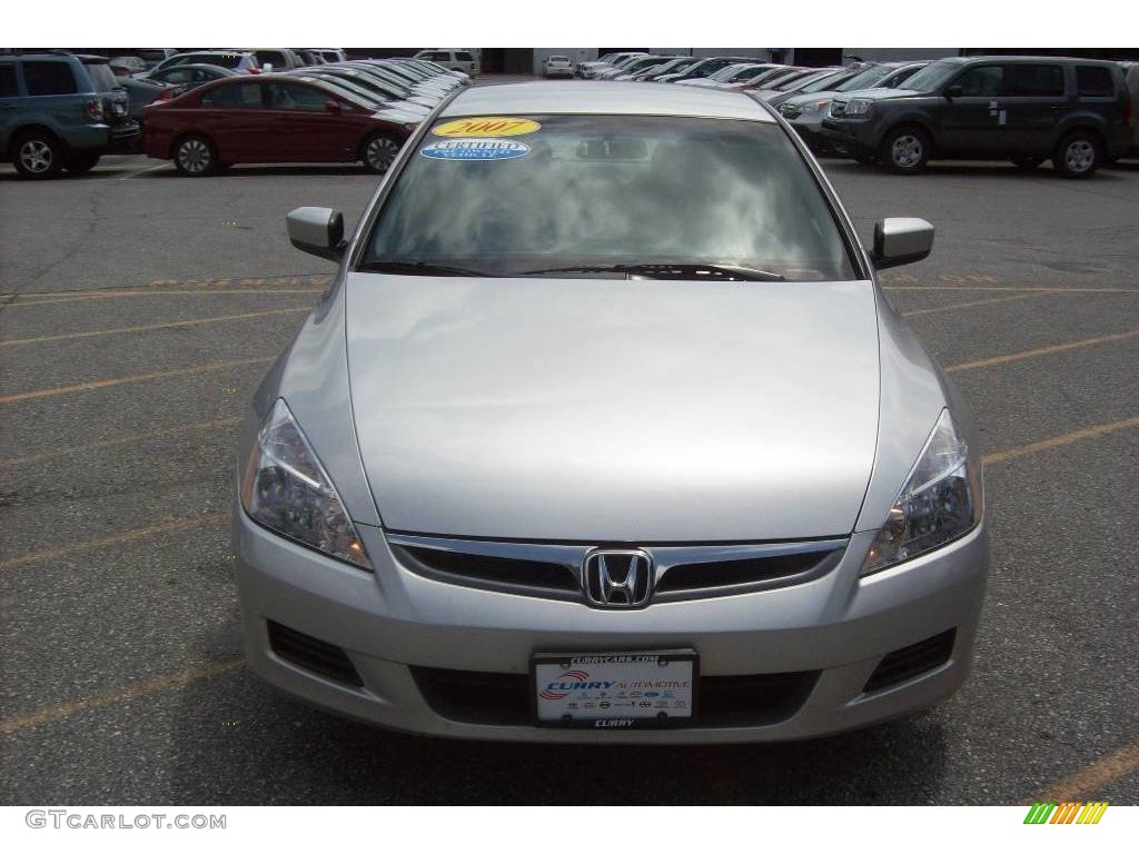 2007 Accord LX Sedan - Alabaster Silver Metallic / Gray photo #3