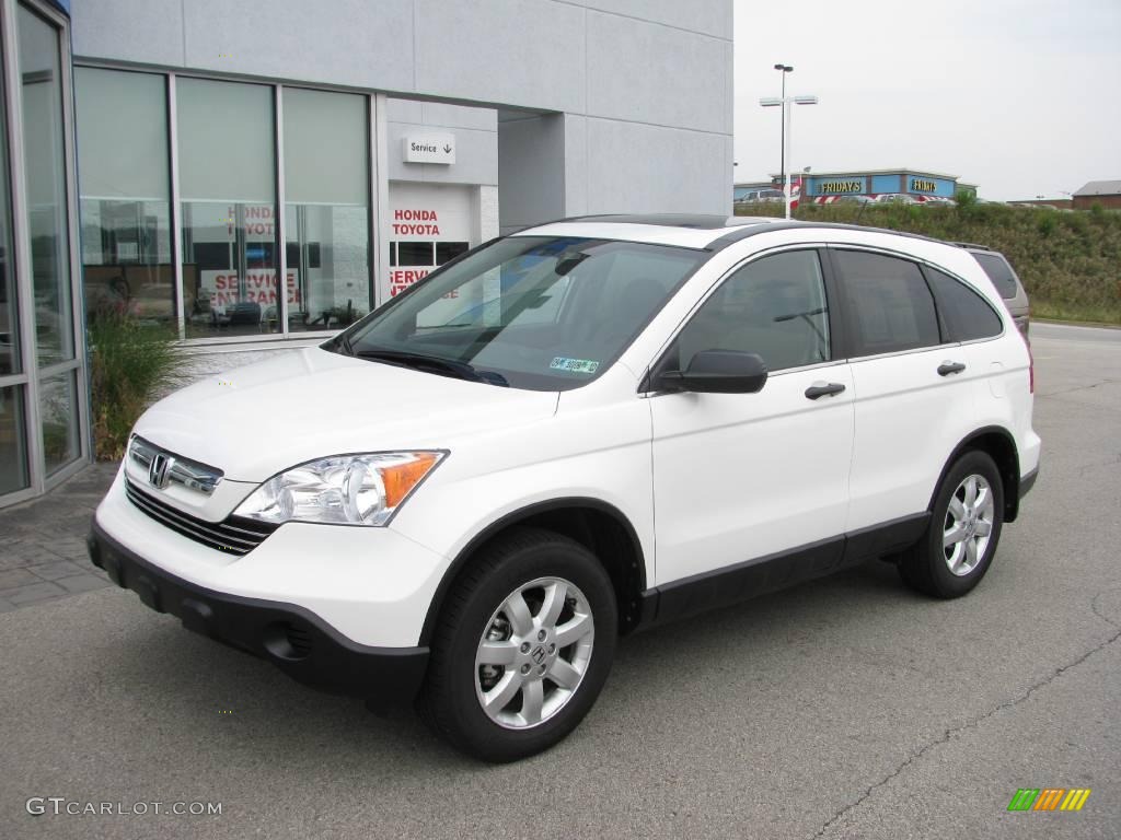 2008 CR-V EX 4WD - Taffeta White / Gray photo #2