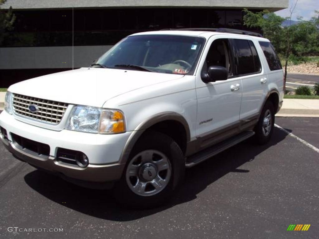 2002 Explorer Eddie Bauer 4x4 - Oxford White / Medium Parchment photo #1