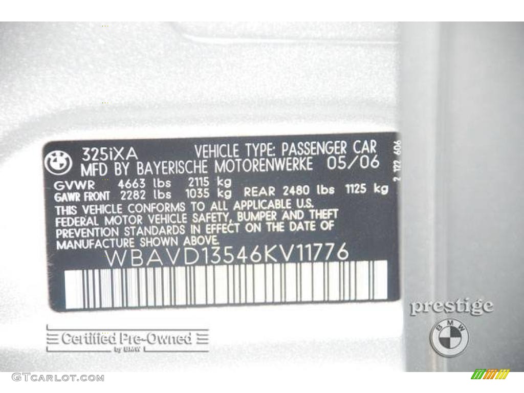 2006 3 Series 325xi Sedan - Titanium Silver Metallic / Black photo #7