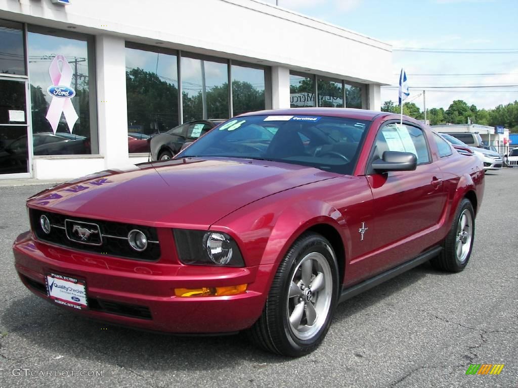 2006 Mustang V6 Premium Coupe - Redfire Metallic / Dark Charcoal photo #1