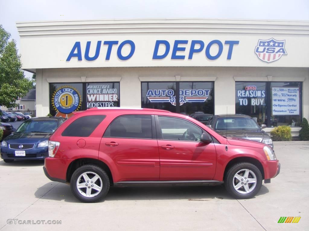 2005 Equinox LT AWD - Salsa Red Metallic / Light Gray photo #1