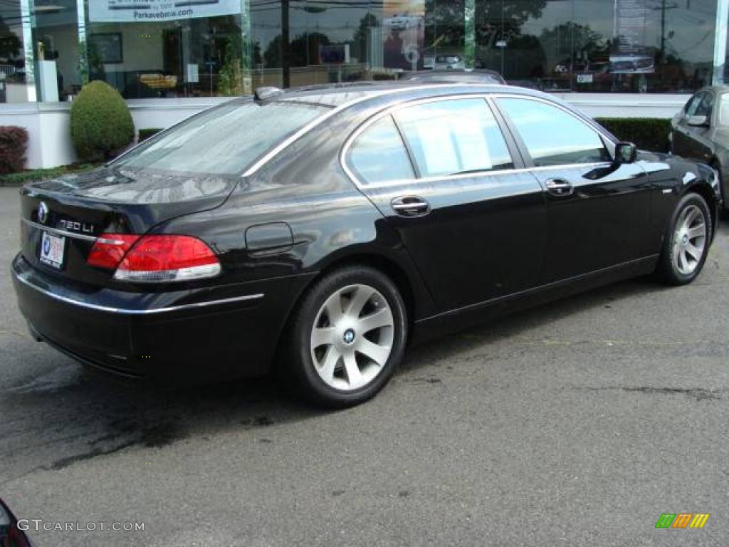 2007 7 Series 750Li Sedan - Jet Black / Black photo #8