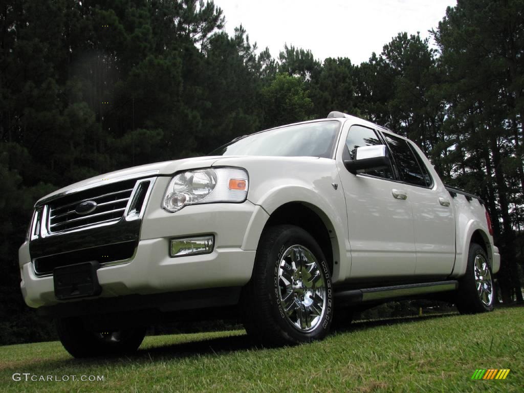 2008 Explorer Sport Trac Limited 4x4 - White Suede / Dark Charcoal photo #2