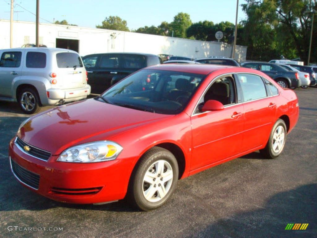 2008 Impala LS - Precision Red / Ebony Black photo #2