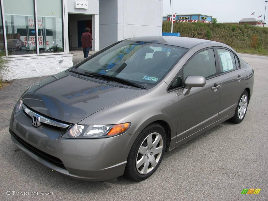 2006 Civic LX Sedan - Galaxy Gray Metallic / Gray photo #2