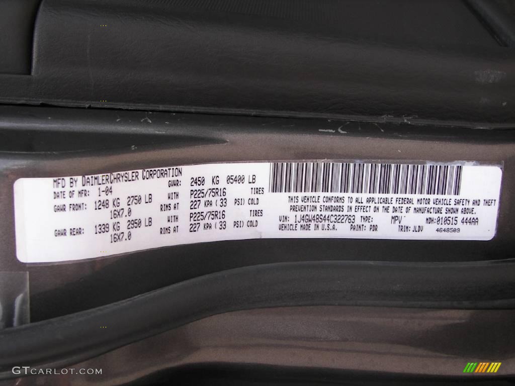 2004 Grand Cherokee Laredo 4x4 - Graphite Metallic / Dark Slate Gray photo #17