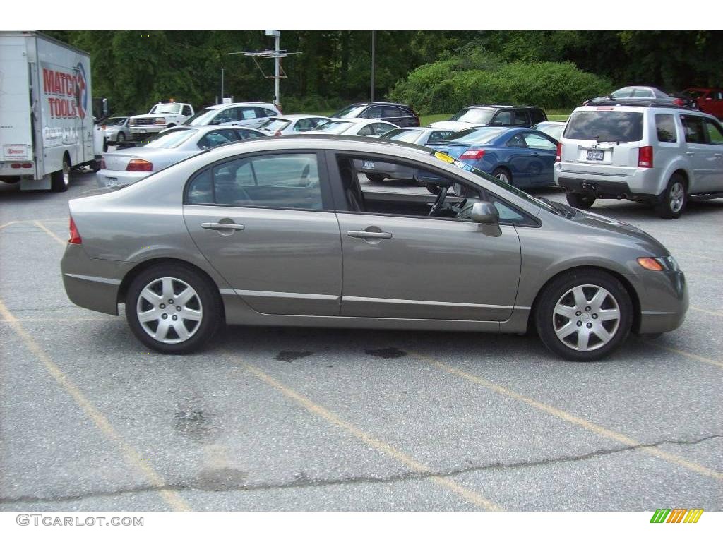 2007 Civic LX Sedan - Galaxy Gray Metallic / Gray photo #20