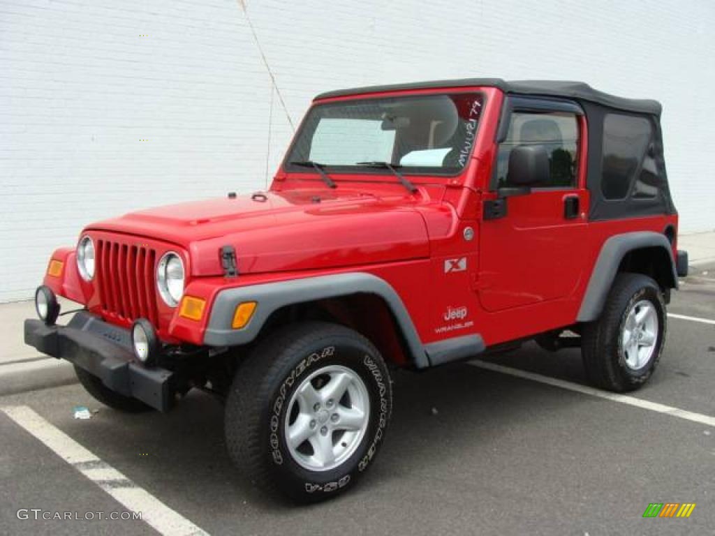 2006 Wrangler X 4x4 - Flame Red / Dark Slate Gray photo #1