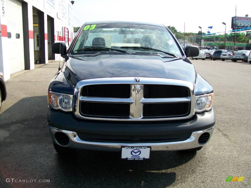 2003 Ram 1500 ST Regular Cab - Patriot Blue Pearl / Dark Slate Gray photo #9