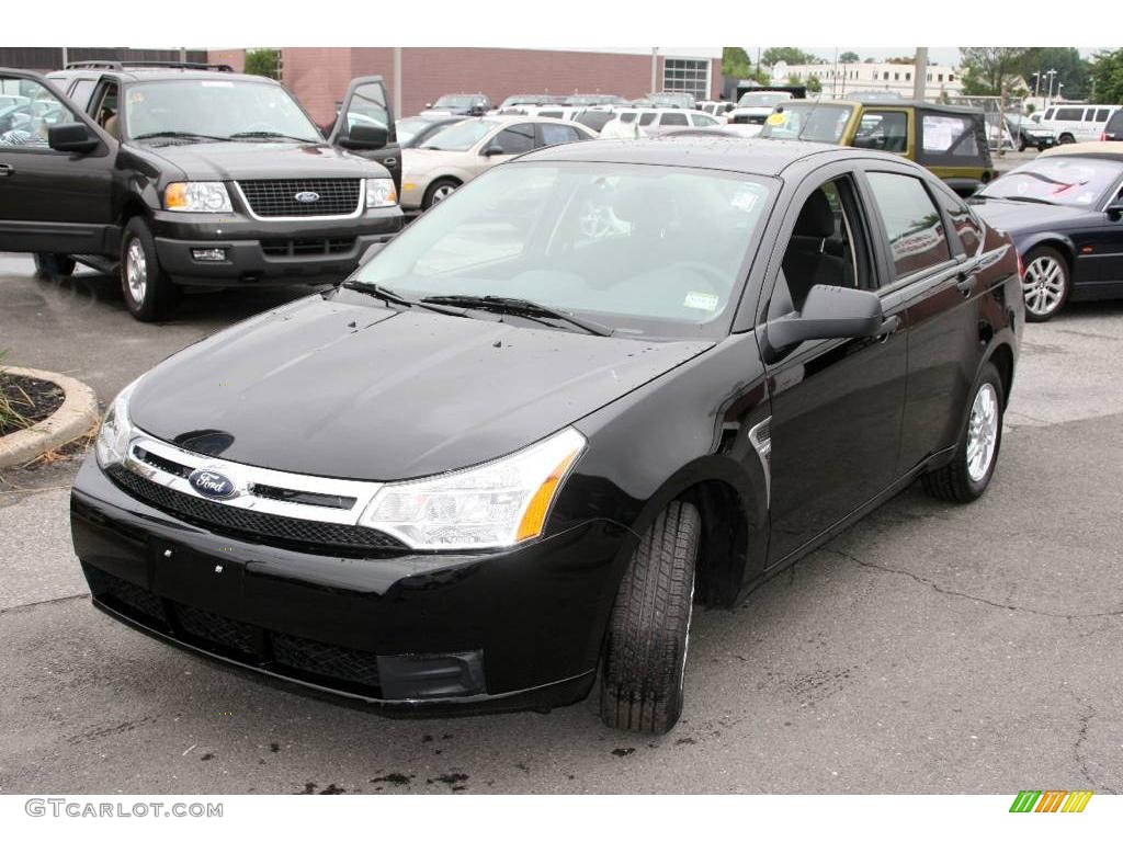 2008 Focus SE Sedan - Black / Charcoal Black photo #1