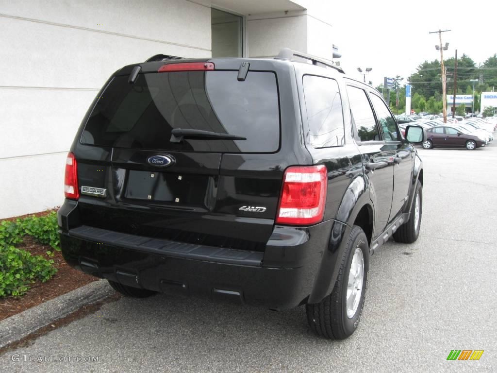 2008 Escape XLT V6 4WD - Black / Stone photo #3