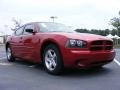 2009 Inferno Red Crystal Pearl Dodge Charger SE  photo #4